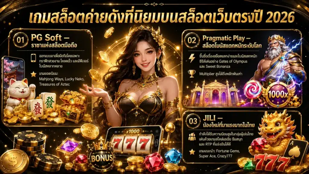 เกมสล็อตค่ายดัง PG Soft Pragmatic Play บนสล็อตเว็บตรง